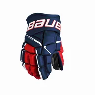 Hokej - Rękawice hokejowe Bauer Supreme MACH Navy/Red/White Junior 10 cali - miniaturka - grafika 1