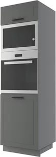 Bergamo Słupek Pod Zabudowę Piekarnika/Mikrofalówki D14/Ru/60/207 Szary Mat - Meble kuchenne - miniaturka - grafika 1