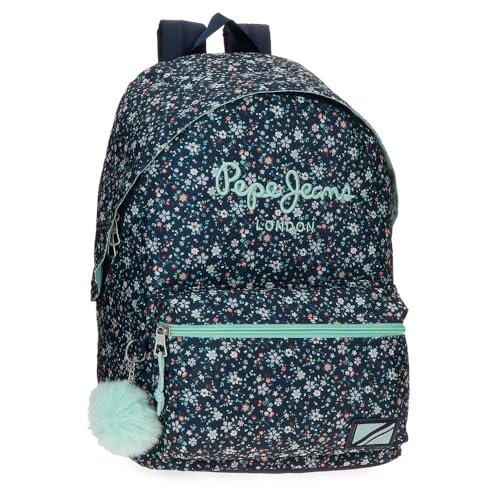 Pepe Jeans Alenka Plecak szkolny Niebieski 31x42x17,5 cms Poliester 22,79L by Joumma Bags, niebieski, plecak szkolny
