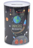 Skarbonki - Skarbonka metalowa Puszka Kosmos 10x15cm - miniaturka - grafika 1