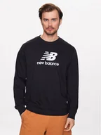 Bluzy męskie - New Balance Bluza MT3153 Czarny Relaxed Fit - miniaturka - grafika 1