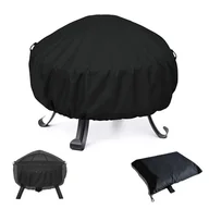 Pokrowce na grilla - Wodoodporny okrągły pokrowiec na palenisko do grilla, 210D Oxford Cloth, pokrowiec na palenisko do grilla, 122x46 cm - miniaturka - grafika 1