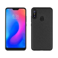 Etui i futerały do telefonów - NoName Etui Carbon Fiber Xiaomi Redmi Note 6 Pro czarny/black - miniaturka - grafika 1