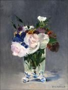 Plakaty - Galeria Plakatu, Flowers In A Crystal Vase, Edouard Manet, 61x91,5 cm - miniaturka - grafika 1