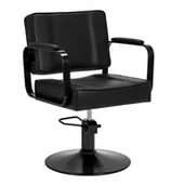 Fotele fryzjerskie - Hair System Fotel fryzjerski Studio noir Czarny - miniaturka - grafika 1