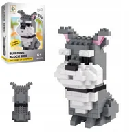 Klocki - Klocki konstrukcyjne Block Dog Pies SZNAUCER 144 el. Mały piesek - miniaturka - grafika 1