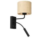 Lampy ścienne - Kinkiet RATTAN 1xE27/60W+1xG9/8W/230V rattan - miniaturka - grafika 1