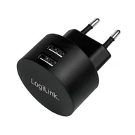 Ładowarki do telefonów - LogiLink PA0218 ładowarka do urządzeń przenośnych Uniwersalne Czarny Prąd przemienny Wewnętrzna - miniaturka - grafika 1