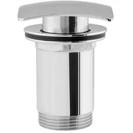 Korki do umywalek - OMNIRES Korek klik-klak umywalkowy kwadratowy wypukły Gwint: 1 1/4" CHROM F706CR - miniaturka - grafika 1