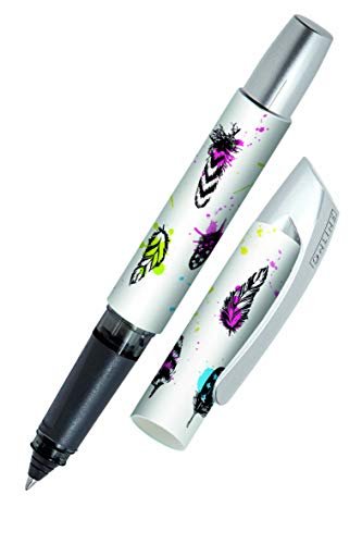 ONLINE Rollerball Campus Feahter pióro kulkowe z ergonomicznym uchwytem, standardowe wkłady atramentowe, dla osób praworęcznych i leworęcznych, do szkoły, na uczelnię, wiele długopisów