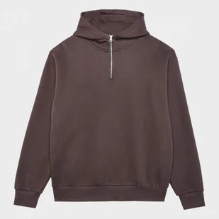 Męska bluza dresowa nierozpinana z kapturem Outhorn OTHAW23TSWSM0760 - brązowa - Bluzy sportowe męskie - miniaturka - grafika 1