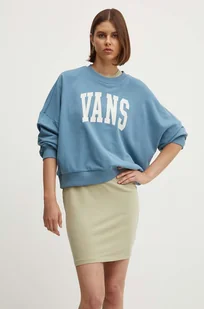 Vans bluza damska kolor niebieski z nadrukiem VN000HCCJCN1 - Bluzy damskie - miniaturka - grafika 1