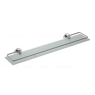 Mosiężna półka łazienkowa w kolorze srebra Sapho X-Round, szer. 60 cm - Półki łazienkowe - miniaturka - grafika 1