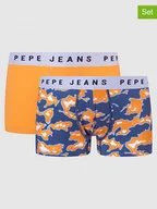 Majtki męskie - Pepe Jeans Bokserki (2 pary) w kolorze niebieskim i pomarańczowym - miniaturka - grafika 1