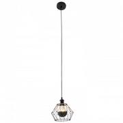 Lampy sufitowe - Nave Druciana LAMPA wisząca 6115222 metalowa OPRAWA klatka ZWIS regulowany czarny 6115222 - miniaturka - grafika 1