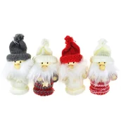 Ozdoby bożonarodzeniowe - Zestaw ozdób bożonarodzeniowych Skrzaty z dzianiny, 4 szt. - miniaturka - grafika 1