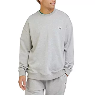 Bluzy męskie - Lee Męska bluza CORE Loose SWS, Sharp Grey MLE, rozmiar S, Sharp Grey Mele, S - grafika 1