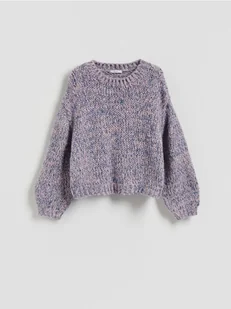 Reserved - Sweter z domieszką wełny - różowy - Swetry damskie - miniaturka - grafika 1