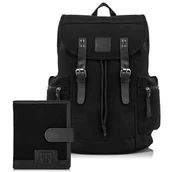 Plecaki - Zestaw Upominkowy Dla Niego Zup-22-bl Plecak T-19 Portfel T-04 Vintage - miniaturka - grafika 1