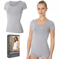 Koszulki i topy damskie - BRUBECK SS11020 koszulka damska T-SHIRT - M - miniaturka - grafika 1