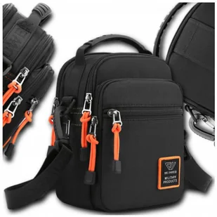 Torba Męska Sportowa Saszetka Torebka Damska na ramię Uchwyt Czarna pasek - Torebki damskie - miniaturka - grafika 1