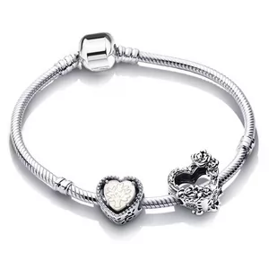 Bransoletka modułowa motyw serc - Bransoletki - miniaturka - grafika 1