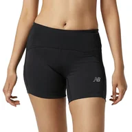Spodnie sportowe damskie - Spodenki New Balance WS21272BK - czarne - miniaturka - grafika 1