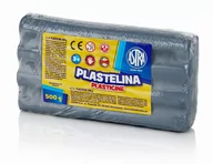 Masy plastyczne - Astra Plastelina 500g srebrna metaliczna 303117015 AZ6468 - miniaturka - grafika 1