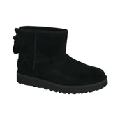 Śniegowce damskie - UGG Śniegowce W CLASSIC MINI LOGO ZIP | zamsz - miniaturka - grafika 1