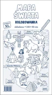 Literatura popularno naukowa dla młodzieży - Mapa świata Kolorowanka XL - miniaturka - grafika 1