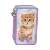 Piórniki - St. Majewski Piórnik szkolny potrójny z wyposażeniem My Little Friend, Pastel Kitty - miniaturka - grafika 1