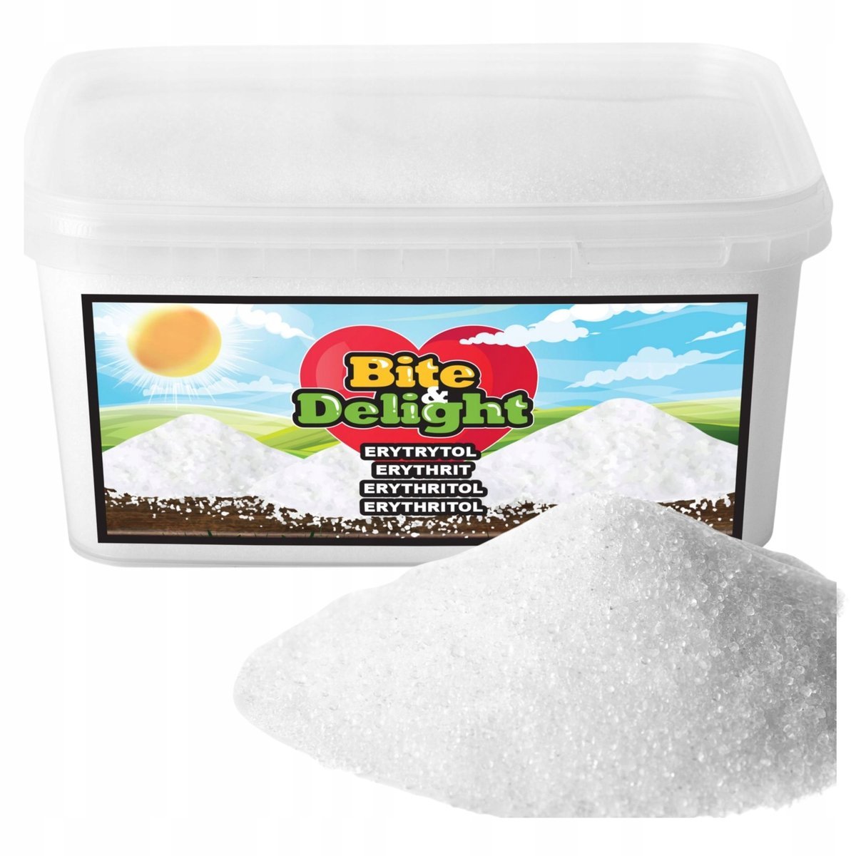 Erytrytol wiaderko 1 kg Naturalny słodzik Erytrol mielony Cukier roślinny