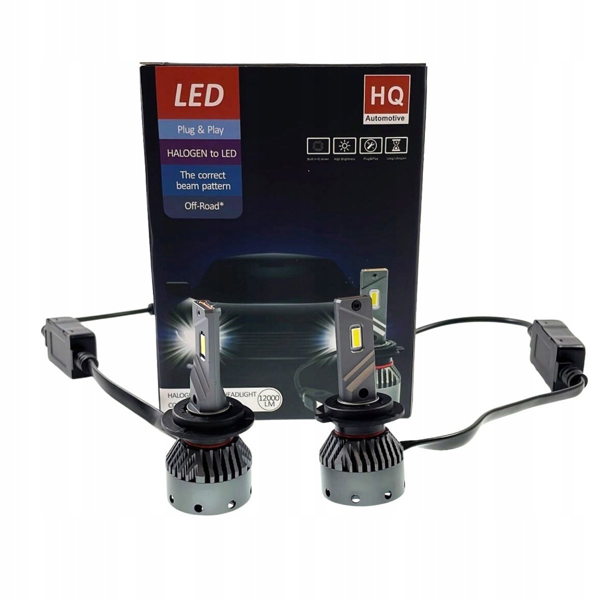 Żarówki H7 Led 100% Canbus 90w Zestaw Retrofit E-vision 6000k 12000 Lumen
