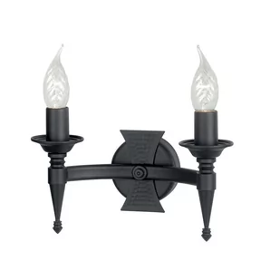 Elstead Lighting 2-punktowa lampa ścienna SAXON czarna - Lampy ścienne - miniaturka - grafika 1