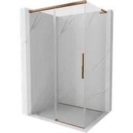 Kabiny prysznicowe - Mexen Rox L kabina prysznicowa rozsuwana 90 x 70 cm, transparent, różowe złoto - 8C2L-090-070-60-00 - miniaturka - grafika 1