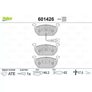Klocki hamulcowe - komplet VALEO 601426 - Klocki hamulcowe - miniaturka - grafika 1