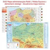 Mapy i plansze edukacyjne - Duo Mapa Administracyjna Polski / Polska Fizyczna - miniaturka - grafika 1