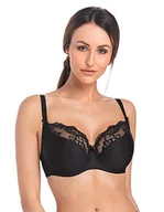 Biustonosze - Teyli Biustonosz damski – biustonosz z fiszbinami – biustonosz damski – biustonosz duże rozmiary – regulowany biustonosz czarny 110H, czarny, 110H - miniaturka - grafika 1