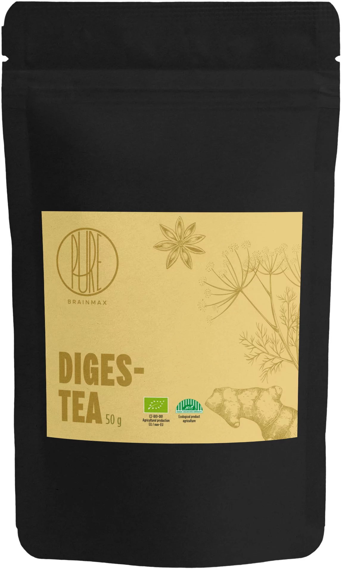 BrainMax Pure DIGES-TEA, herbata na dobre trawienie, 50 g, BIO Objętość: 50 g