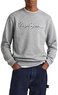Pepe Jeans Bluza męska Ryan Crew, Szary (szary Marl), L - Bluzy męskie - miniaturka - grafika 1