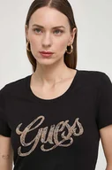 Koszulki sportowe damskie - Guess t-shirt damski kolor czarny W4GI30 J1314 - miniaturka - grafika 1