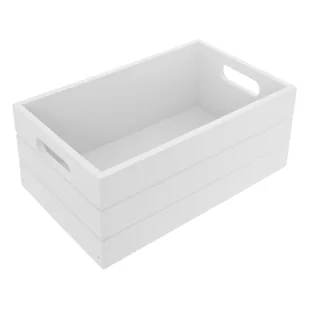 Biały drewniany pojemnik 36x26x15 cm – Orion - Pudła i pojemniki do przechowywania - miniaturka - grafika 1