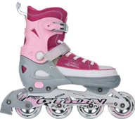 Rolki - Rolki Nils Extreme NJ2132 rekreacyjne regulowane różowe r. 29-32 - miniaturka - grafika 1