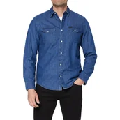 Koszule męskie - Koszula męska Lee Regular Fit granatowa jeansowa-S - miniaturka - grafika 1