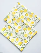 Obrusy i serwetki - Podkładka 2 szt. pod talerze lub na stół żółtego koloru z wzorem Cytrynki - miniaturka - grafika 1