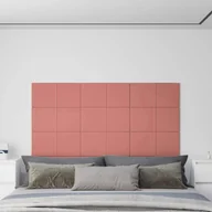 Dekoracje domu - Panele ścienne, 12 szt., różowe, 60x30 cm, aksamit, 2,16 m² - miniaturka - grafika 1