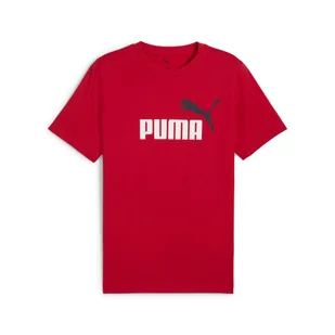 Męska koszulka Essentials z dwukolorowym logo No. 1 PUMA For All Time Red - Koszulki sportowe męskie - miniaturka - grafika 1
