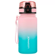 Bidony dla dzieci - Butelka na wodę dla dzieci z tritanu 350ml Bidon do szkoły, przedszkola różowo-turkusowy - miniaturka - grafika 1
