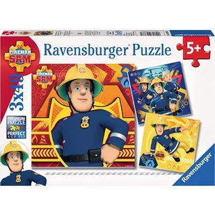 Ravensburger RAVEN. 3X49 EL. Strażak Sam GXP-501970 - Puzzle - miniaturka - grafika 1