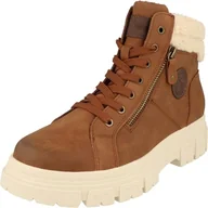 Kozaki damskie - Tom Tailor Damskie 6390890023 modne kozaki, koniak, 38 EU, koniak, 38 EU - miniaturka - grafika 1